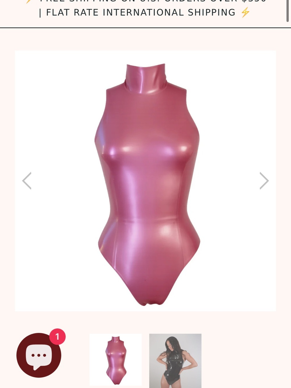 Vex women’s Sleeveless high neck Metallic pink Bodysuit Medium NWT retail $299